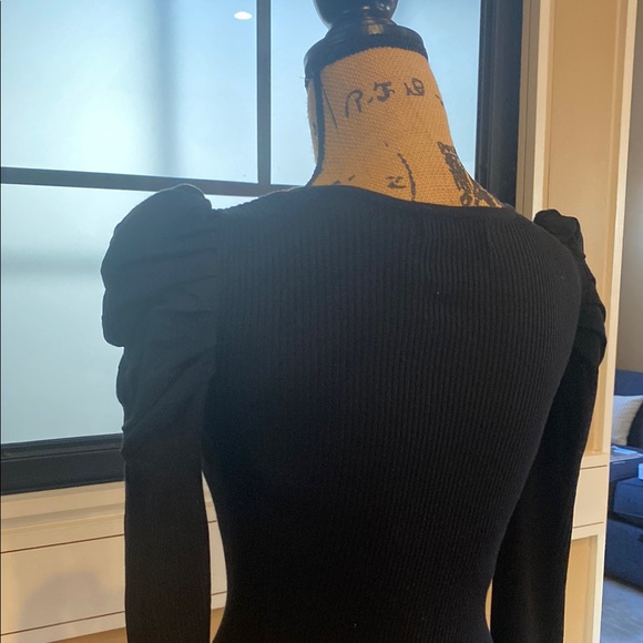 Almost Famous Scoop-Neck Puff-Shoulder Ribbed Sweater. Sz Sm. NWOT - Picture 5 of 8